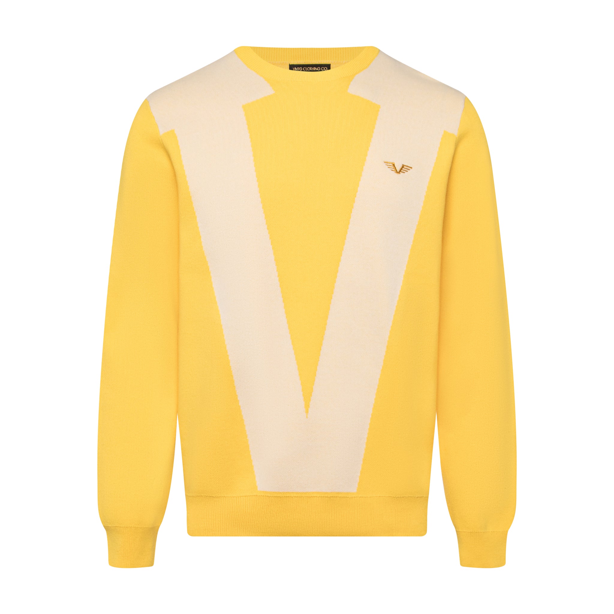 Letterman Sweater - Yellow